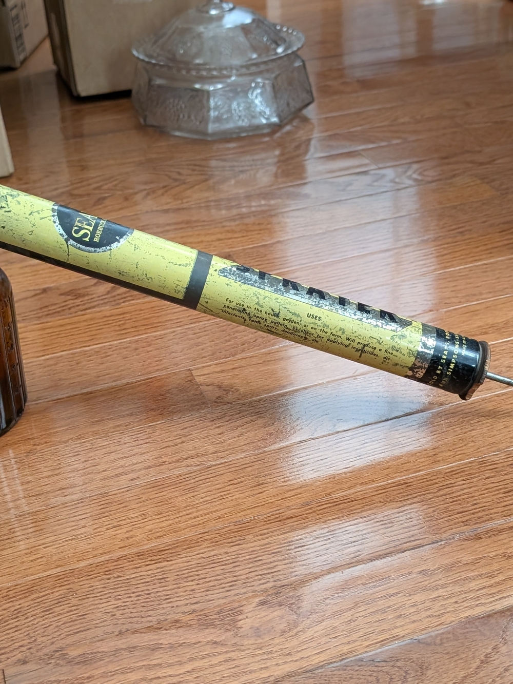 Vintage Sears Big Sprayer With Amber Bowl